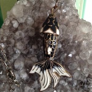 Vintage inspired koi fish necklace
